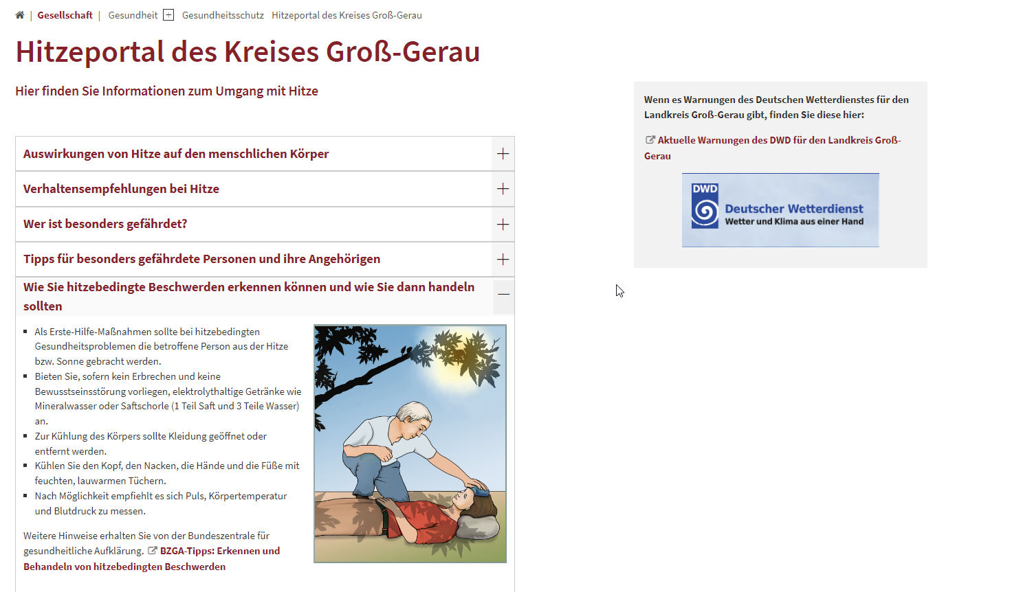 Hitzeportal des Kreises Groß-Gerau