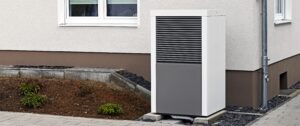 energietisch saniertes Gebäude mit Wärmepumpe